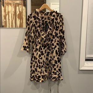 Leopard girly dress from PLT. Size 12. NWT.